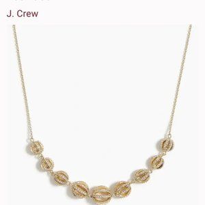 J. Crew gold and crystal necklace